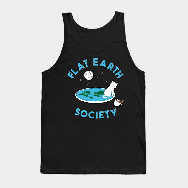 Flat Earth cat Tank Top by Bomdesignz